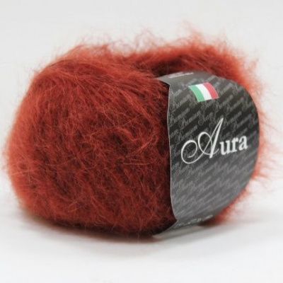 Пряжа SEAM AURA (816, брусничный) Состав: 70% сури альпака 30% полиамид; 25г/225м