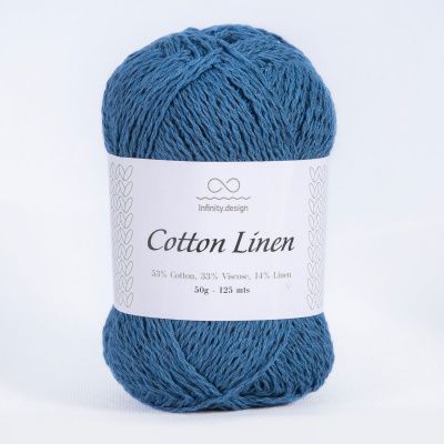 Infinity Design Cotton Linen (6554 PETROL) 53% хлопок, 33% вискоза, 14%  лен 50 гр/125 м